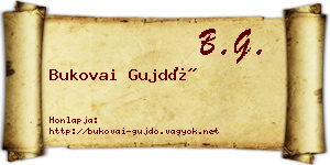 Bukovai Gujdó névjegykártya